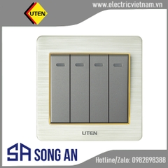 Công tắc bốn 1 chiều Uten V6.0