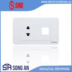 Ổ cắm đơn 2 chấu + 1 công tắc S18A
