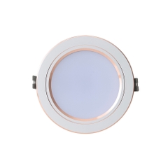 Đèn LED âm trần Downlight đổi màu 9W Viền Vàng