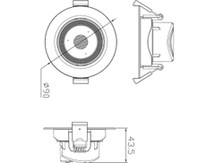 LED Downlight điều chỉnh góc DN Series 5W