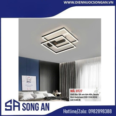 Đèn led ốp trần trang trí hiện đại (đèn mâm LED hình vuông nhiều tầng)