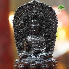 Tượng Phật Gỗ Mun Hoa Để Ô Tô, Để Bàn Làm Việc