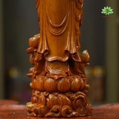 Tượng Phật A Di Đà Ngự Liên Hoa Gỗ Bách Xanh Mộc Châu