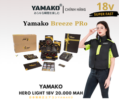 BỘ ÁO ĐIỀU HÒA NGẮN TAY YAMAKO HERO LIGHT 18V - 20.000 MAH- BREEZE PRO