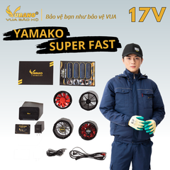 Bộ Áo điều hoà Yamako Nhật Bản Super Pro 17V - 30.000MAH màu XANH THAN
