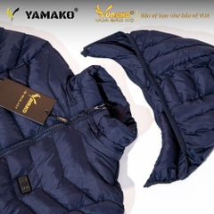 Áo Sưởi ấm YAMAKO Nhật Bản 7 vùng sưởi ấm Siêu Nhẹ Super Gentle màu Xanh than