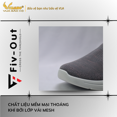 Giày thể thao chạy bộ siêu nhẹ đế mềm Fiv Out S1 FV16 Gray sneakers