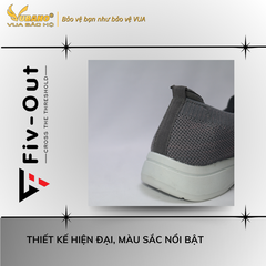 Giày thể thao chạy bộ siêu nhẹ đế mềm Fiv Out S1 FV16 Gray sneakers