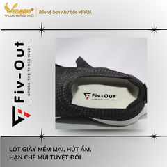 Giày thể thao chạy bộ siêu nhẹ đế mềm Fiv Out S1 FV15 Black sneakers