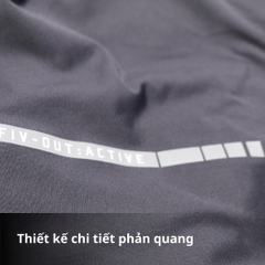 Áo giữ nhiệt lót nhung mịn cao cổ 3 phân Fiv Out màu GHI