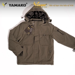 Áo sưởi Ấm Super Heating Yamako 9 vùng sưởi nhiệt giảm đau nhức vai gáy màu RÊU