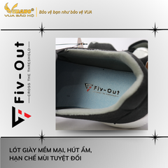 Giày thể thao chạy bộ Fiv Out J11 FV14 laceless black sports running shoes