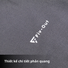 Áo giữ nhiệt lót nhung mịn cao cổ 3 phân Fiv Out màu GHI
