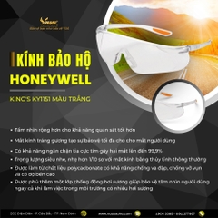 Kính bảo hộ lao động, kính mắt chống tia UV 99%, bảo vệ mắt, chống bụi, Honeywell King's KY1151 - KY1152