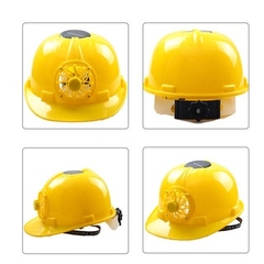 Mũ Điều Hoà, Mũ Bảo Hộ Gắn Quạt Chạy Bằng Năng Lượng Mặt Trời, Kèm Vành Mũ