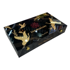 Hộp đựng vang sơn mài 6 chai San Marzano 24 Karat Gold
