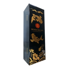 Hộp đựng vang sơn mài Winecellarvn họa tiết 2 con cá