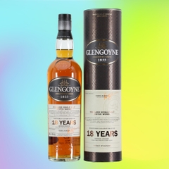 Rượu whisky đơn Scotland Glengoyne Natural Colour From Time and Oak Casks Alone 18 năm