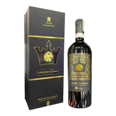 Rượu vang đỏ Ý Golden Lion Primitivo Del Salento hộp quà tặng FXX