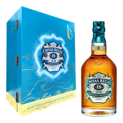 Rượu whisky pha trộn Scotland Chivas Regal Mizunara 18 năm hộp quà tặng F24 / K31B