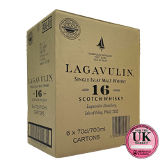 Thùng rượu whisky đơn Scotland Lagavulin 16 năm -  6 chai UK Market