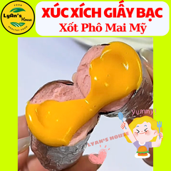 (Hot) XÚC XÍCH PHÔ MAI MỸ Nướng Giấy Bạc Lõi Nhân Xốt Phô Mai Mỹ - 500g 10 Cây