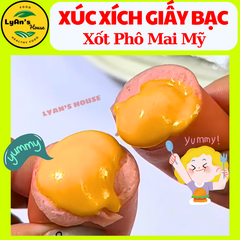 (Hot) XÚC XÍCH PHÔ MAI MỸ Nướng Giấy Bạc Lõi Nhân Xốt Phô Mai Mỹ - 500g 10 Cây
