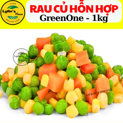 1KG Rau Củ Hỗn Hợp GreenOne (Đậu Hà Lan – Bắp – Cà Rốt) Nhập Khẩu – Giá Sỉ