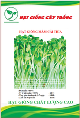 Hạt giống mầm cải thìa (pak choy sprouts) - Gói 20gram