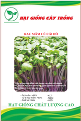 Hạt Giống Rau Mầm Củ Cải Đỏ - Gói 20gram