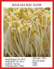 Hạt giống mầm đậu xanh (giá đỗ) - Gói 50gram
