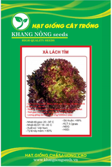 Hạt Giống Rau Xà Lách Xoăn Tím Cao Sảo - Gói 1 gram