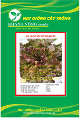 Hạt Giống Rau Xà Lách Sồi Đỏ OAKLEAF - Gói 2gram
