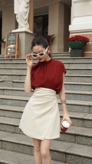 Chân váy Hara chất cotton Hàn dày dặn không nhăn VELLE DESIGN