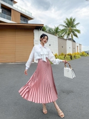 VELLE DESIGN chân váy dập li Cenna chất lụa mango cao cấp mượt mát không nhăn