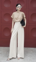 Quần Lio kiểu dáng thanh lịch chất cotton lụa hàn dày dặn sang trọng VELLE DESIGN