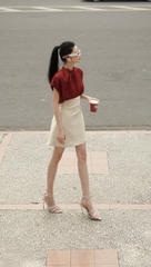 Chân váy Hara chất cotton Hàn dày dặn không nhăn VELLE DESIGN