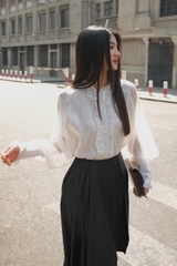 Áo sơ mi bèo Lini chất tơ ánh kim sang trọng VELLE DESIGN
