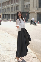 Chân váy công sở thiết kế Lina lụa hàn cao cấp kiểu dáng thanh lịch sang trọng VELLE DESIGN