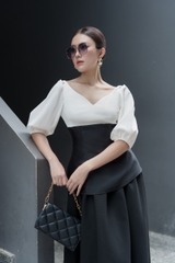 VELLE DESIGN Chân váy Ala chất cotton lụa hàn dày dặn, nặng tay, không nhăn