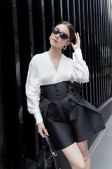 VELLE DESIGN áo Olivia chất vải lụa hongkong
