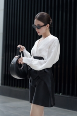 VELLE DESIGN áo Olivia chất vải lụa hongkong