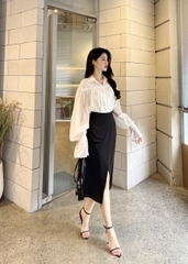 VELLE DESIGN chân váy công sở Xana chất cotton hàn dày dặn,kiểu dáng thanh lịch hiện đại