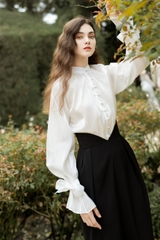 VELLE DESIGN chân váy Xatia vải cotton lụa hàn dày dặn , lên from dáng chuẩn
