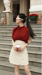 Chân váy Hara chất cotton Hàn dày dặn không nhăn VELLE DESIGN