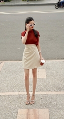 Chân váy Hara chất cotton Hàn dày dặn không nhăn VELLE DESIGN