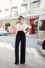VELLE DESIGN Quần Anda chất cotton lụa hàn dày dặn không nhăn