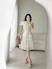 VELLE DESIGN Đầm Holly chất ren Pháp cao cấp