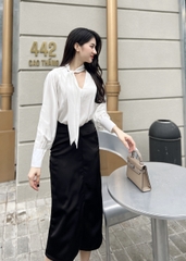 VELLE DESIGN chân váy lụa Sira dáng bút chì thanh lịch sang trọng