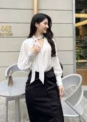 VELLE DESIGN chân váy lụa Sira dáng bút chì thanh lịch sang trọng